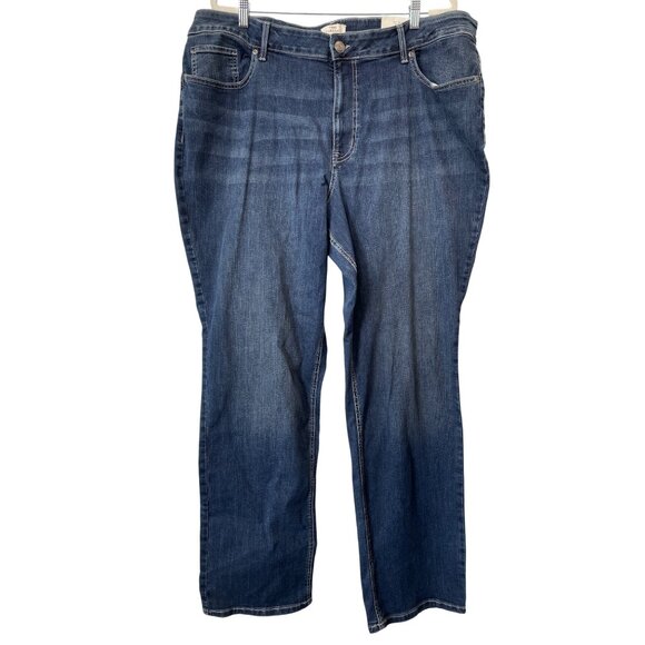 Maurices Denim Jeans Size 24W High Rise Classic Straight Curvy Fit Cotton NEW - Picture 1 of 7